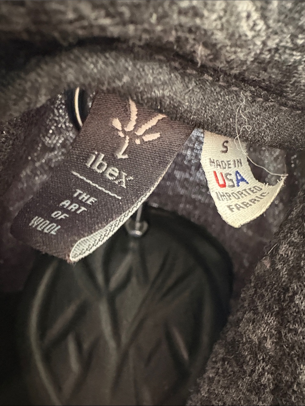 ibex Charcoal Patterned merino wool Full-Zip Knit Jacket - Picture 4 of 7